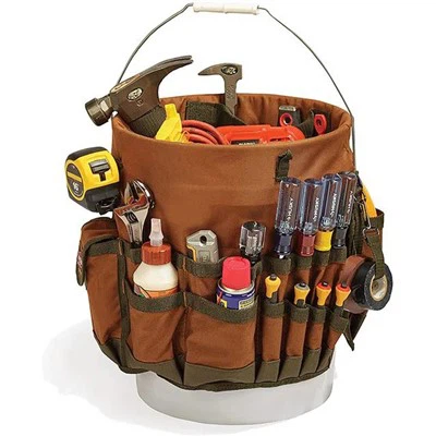 Organizér na vedro v hnedej farbe