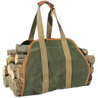 Voskovaná taška na nosenie z guľatiny